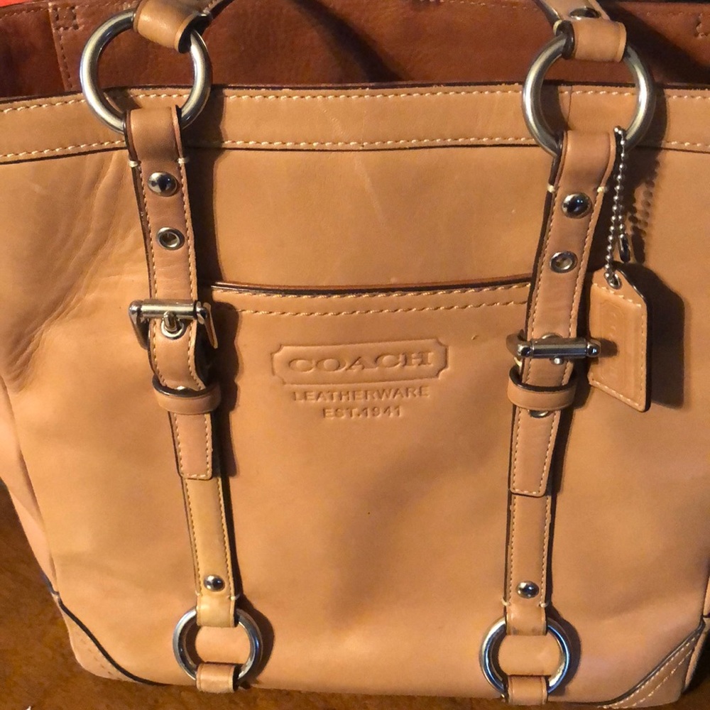 Beige Coach handbag